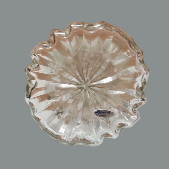 Vintage Lenoard Glass Muffineer Sugar Shaker 6" Foil Label - Picture 5 of 6